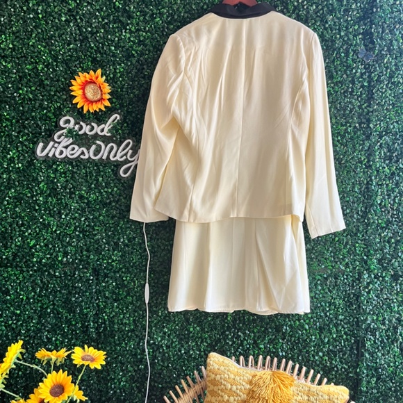 Metrostyle Elegant Black And White Contrast Color Suit Double-Breasted Size 20 - Picture 7 of 13